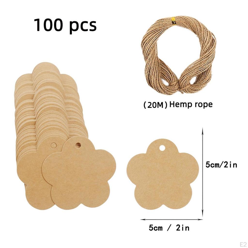 100 Pack Gift Tags Blank Labels for DIY Projects And Price Tagging