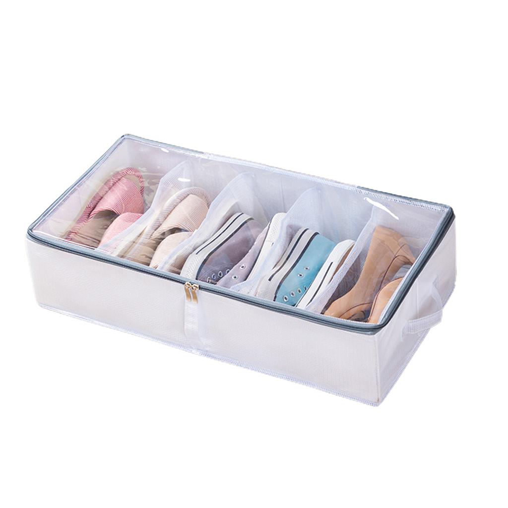 Under Bed Shoe Organizer Dustproof Design Space Saving Fits For Men's & Women's Shoes