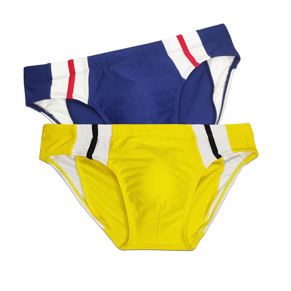 Herren-Badehose, Badehose, Farbblockierung, modischer Druck, enge Passform, sexy Bademode, Strandkleidung, Bräunen, Surfen, Fitnessstudio