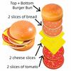 Non-slip Hamburger Coaster Set Creative Reusable Burger Cup Mat Heat-resistant Ornament Hamburger Drinks Pads Kitchen Use