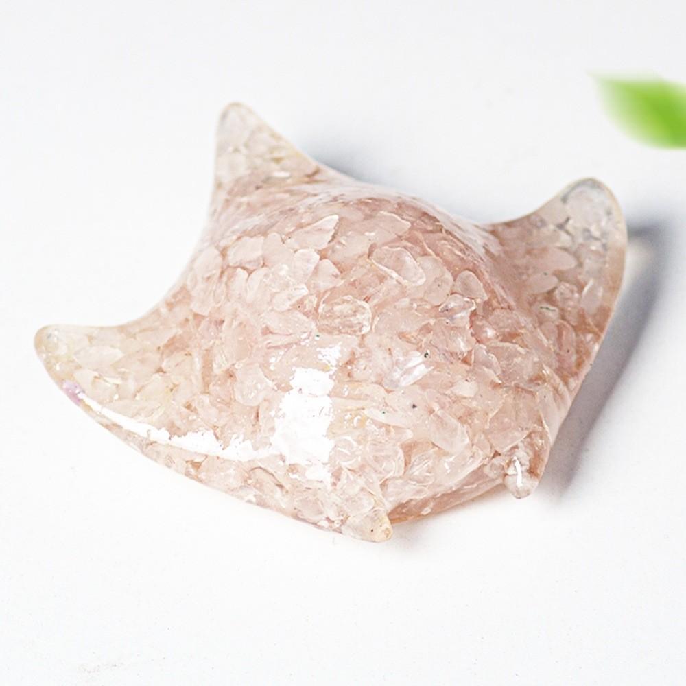 Natural Crystal Fish Resin Art Decor With Oceanic Animal Figurine For Office Desk Gifts
