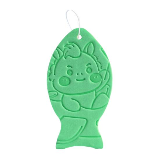 1/4Pcs Exfoliating Bath Sponge 3D Ultra Soft Body Scrubber Sponge Fish Shape Dead Skin Remover Reusable Bath Scrubber with Lanyard