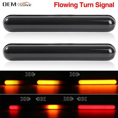 12-24V Flowing Turn Signal Indicator Light Brake Stop Flash 126mm For Trailer Motorcycle Truck Lorry Bus Auto Camper Van Caravan