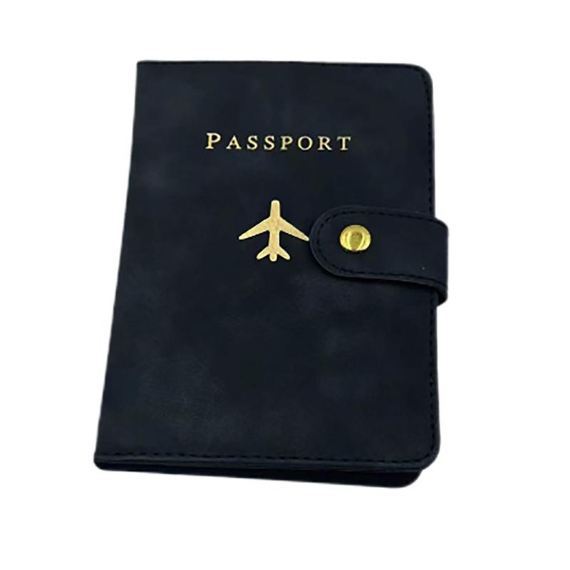 1Pc Id Holder With Airplane Clasp Pu Leather Travel Passport Cover Multiple Card Slots Passport Holder Unisex Travel Organizer