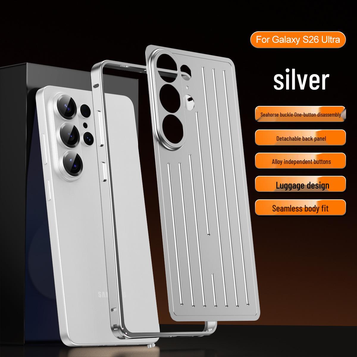 Samsung S26 Ultra Frosted Anti-drop Aluminum Alloy Phone Case with Anti-scratch Back Cover Samsung S26 Ultra
