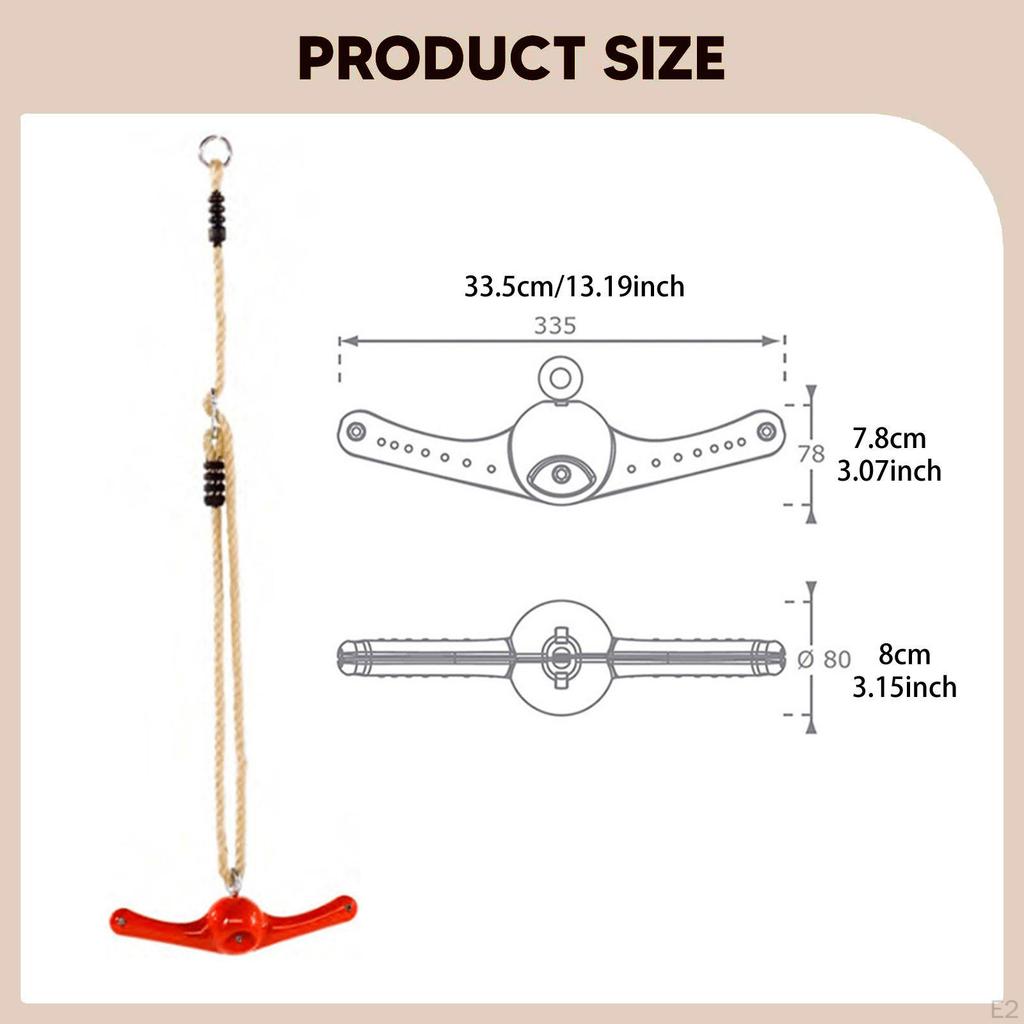 Kids Twist Swing 360° Rotatable Slackline Attachment for Home Playground Gym