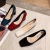 2025 new spring autumn casual high-heeled shoes woman sexy ladies thick heels platform pumps black red pink women shoes WSH3187