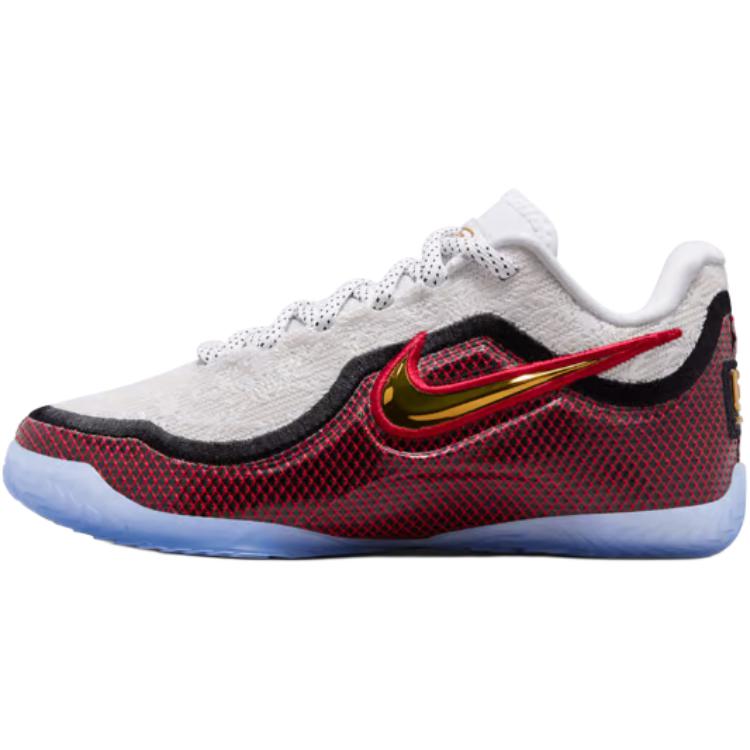 Nike LeBron 23 Grand Opening White Metallic Gold University Red Black Grade School Kids Basketball Shoes IQ6710-100 35.5