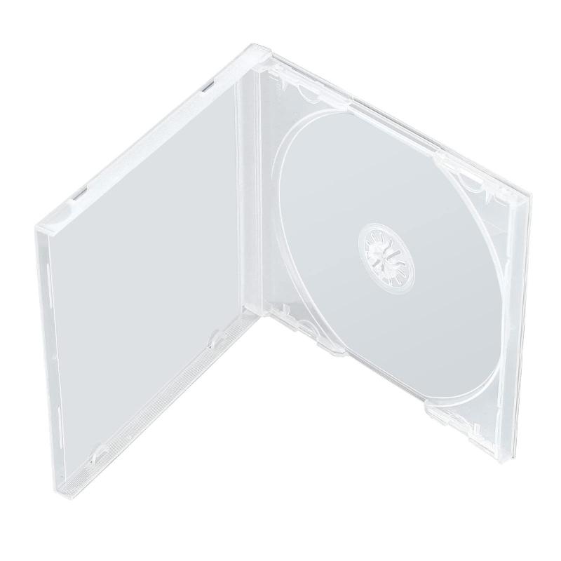 5 Stück Doppelscheiben Slim CD/DVD Aufbewahrungskoffer Hergestellt aus recycelbarem PP-Material Leicht Tragbar Organizer Transparenter Koffer