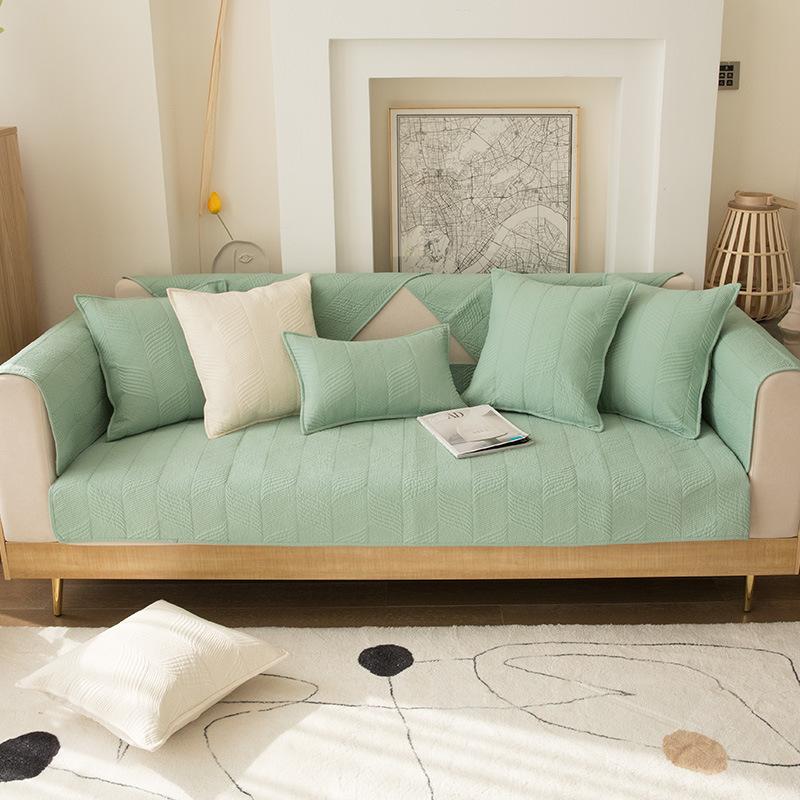 Foreign Trade Pure Cotton Four-Season Universal Non-Slip Sofa Cushion Fashionable Modern Simple Living Room Cover Washed Sofa Cushion