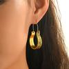 European and American Fashion Retro Women's Earrings Personalized Metal Texture Niche Design Advanced Sense Ear Buckle Versatile Earrings Women