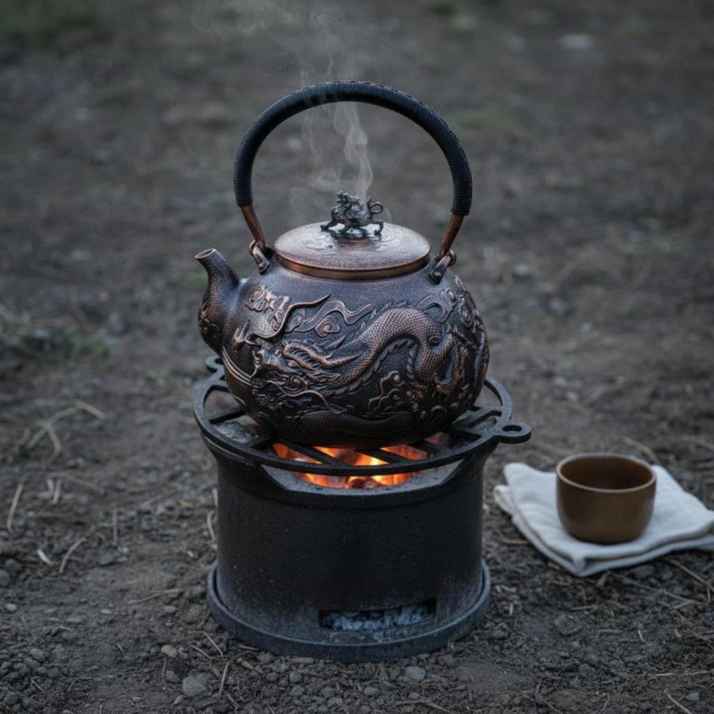 Copper Teapot Outdoor Use Handmade Kettle