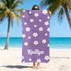 Personalisierbares Strandtuch mit individuellem Namen/Logo, Mikrofaserhandtuch, dünn, schnell trocknend, saugfähig für Strand, Schwimmen, Yoga, Bad, Sport