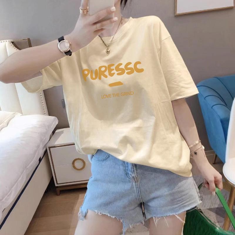 

2025 summer new pure cotton loose niche design sense thin white short-sleeved t-shirt women s versatile top tide 3XL