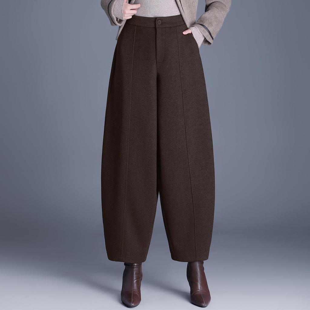 Winter Casual Warm Slimming Pumpkin Harem Pants – Korean Style Wide Leg