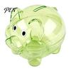 Pig Shape Coin Bank Unbreakable Plastic Piggy for Kids, Transparent Cash Educational Savings Box Bank, Money Saving Jar Nursery Bedroom Decor Cartoon