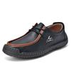 New Woman Fashion Handmade Leather Casual Shoes Men Design Sneakers Man Loafers Breathable Low Top Flat Shoes Driving Plus Size
