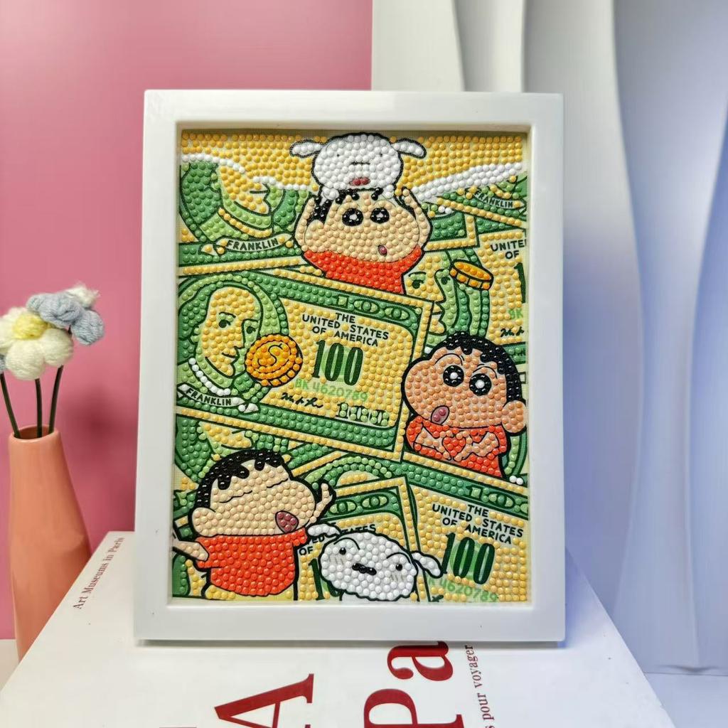 Children'S Diamond Painting Framed Handmade Diy Material Bag Sanrio Diamond Paste Painting Concentration Toy