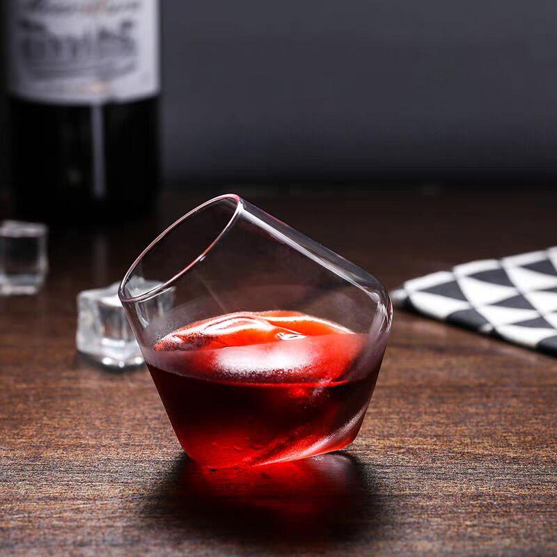 Luxury Rotating Tumbler Cup Transparent Cold Drink Cup High-end Whiskey Glass Foreign Wine Glass Barware Personalization Glass