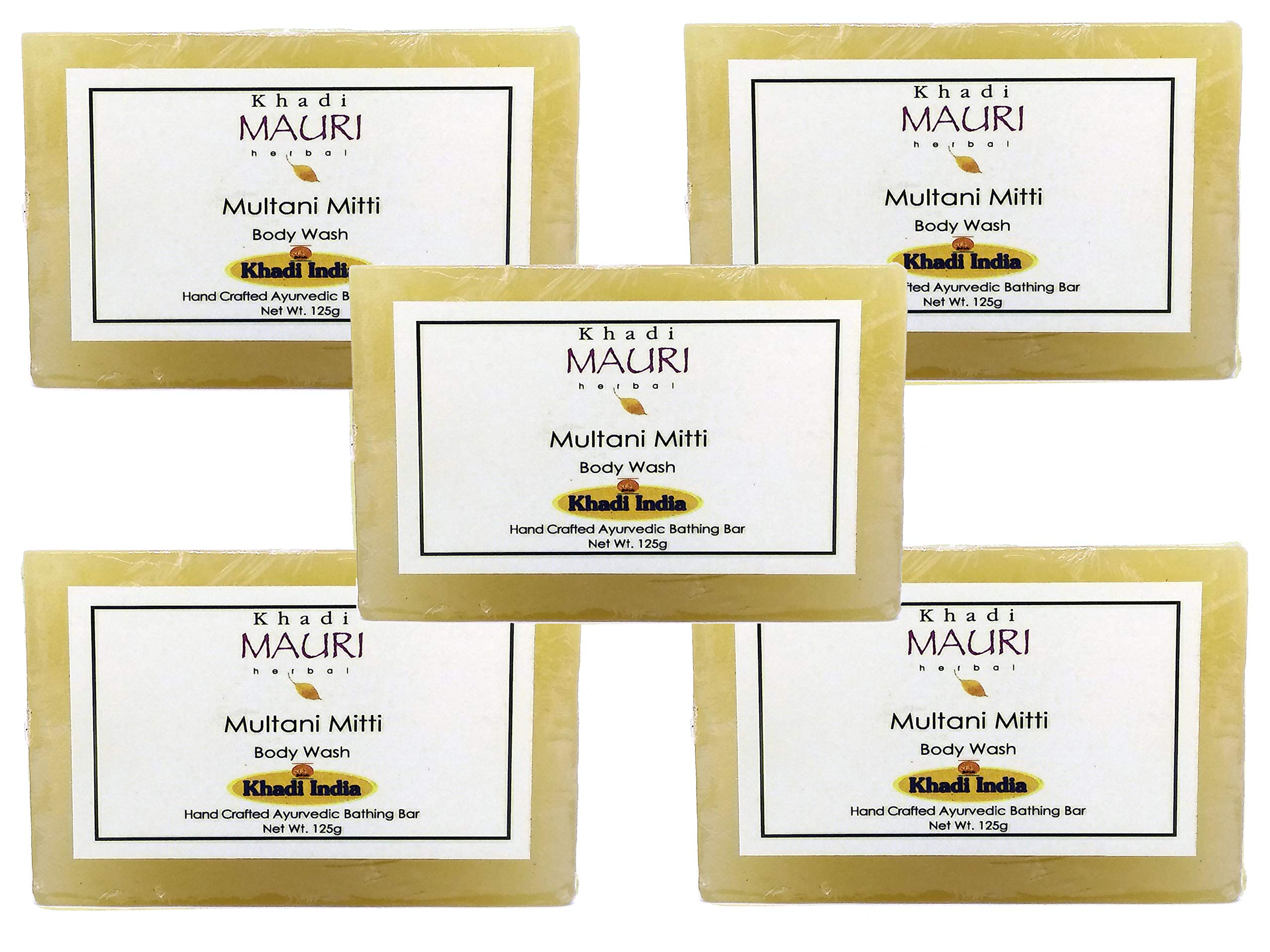 Khadi Mauri Multani Mitti Soap - Pack of 5 (625g)