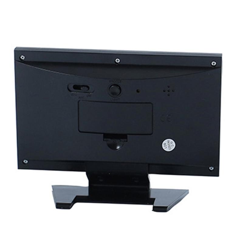 Elektronische Uhr mit sprachaktivierten Schlummerfunktionen und Umgebungsmonitoren für moderne Heimdekoration