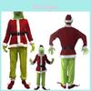 Grünes/rotes Grinch Cosplay Kostüm Für Halloween Film-Themenpartys