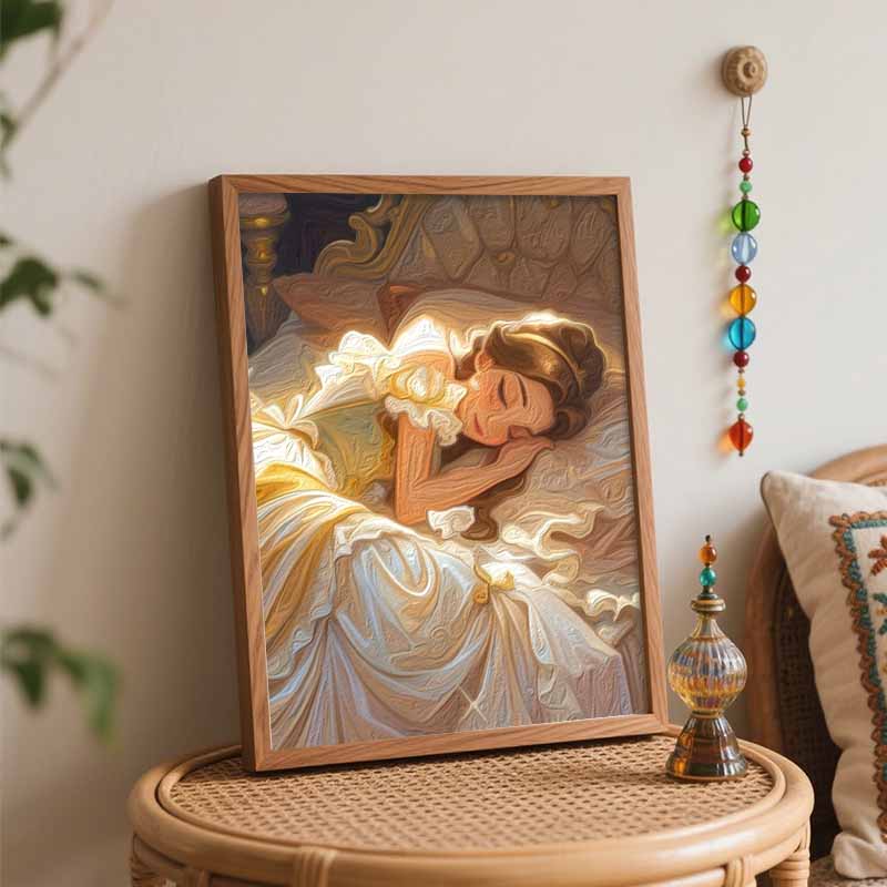 Disney Digital Oil Painting Belle Sleeping Beauty Art Handmade Diy Gift Home Decoration