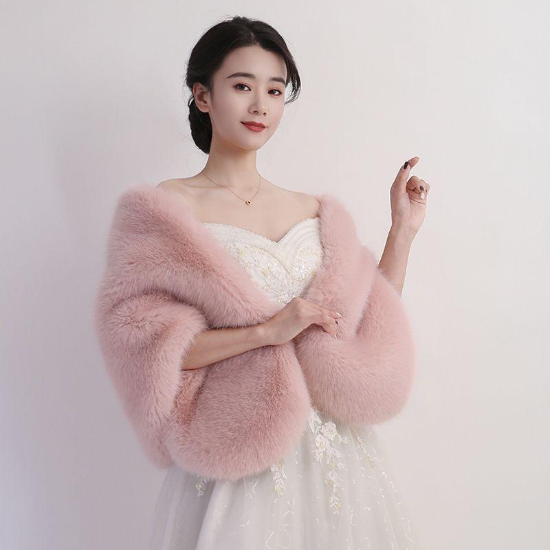 Hochzeitsschal Umhang Oberbekleidung Hochzeit Winter Neuankunft Kleid Cheongsam