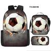 Football Backpack Student School Bag Painted Printing Anti-splashing