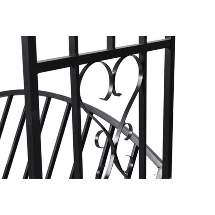 VidaXL Voûte à roses de jardin avec banc