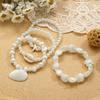 4Pcs/Set Bohemian Shell Pendant Bracelets Multilayer Wrap Charm Hand Chain  Gifts