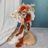 Realistic Wedding Corsages Wrist Flower Elegant Artificial Flower Bouquet for Bride and Bridesmaids in Vintage Styles