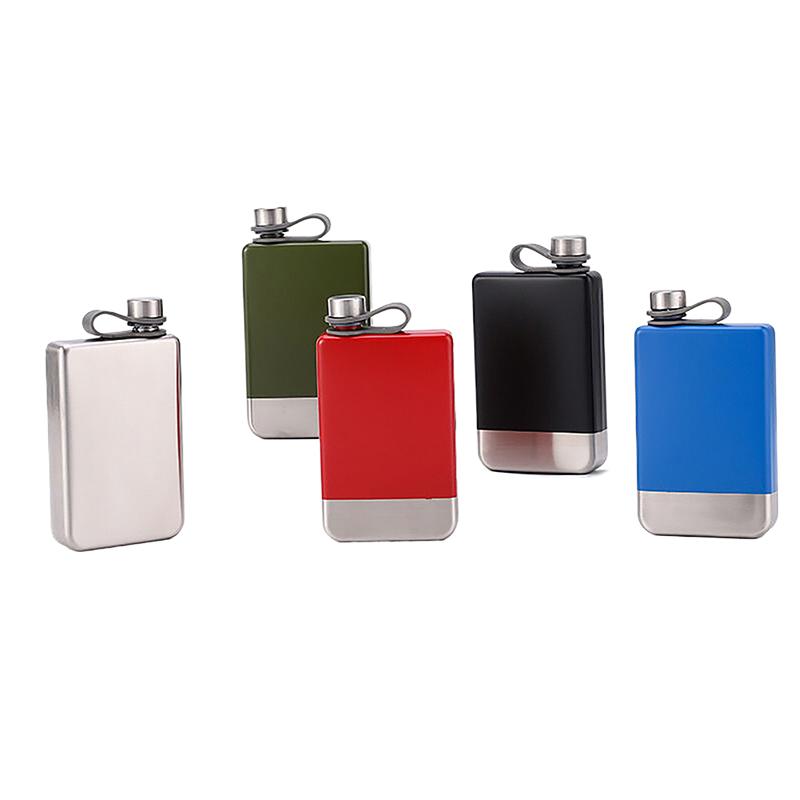 9oz Premium Tragbare Weinflasche Edelstahl Flachmann Kreative Flache Outdoor Spirituosenflasche Auslaufsicher Whiskey Flachmann