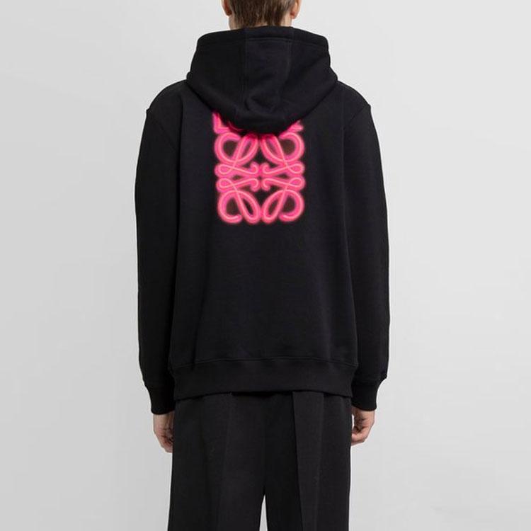 Loewe Sweatshirts Men's Black Hooded Moderate Regular H526Y25X05-1100