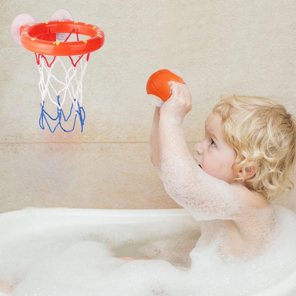 Multifunctional Kids Bath Toys Basketball Hoop And Ball Water Play Set For Fun