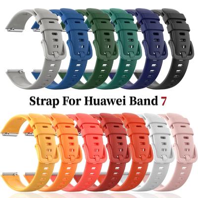 Vervangende band voor Huawei Band 7 Zachte siliconen horlogeband Smartwatch-accessoires Polsband Armband voor Huawei Band 7 Correa
