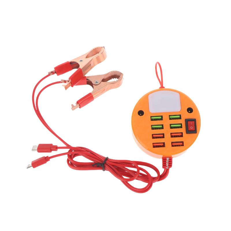 

1Pcs DC12V/24V To 5V Charging Port 3A Truck 6 USB Ports Clip Charger With Motorcycle Accessories LED Lighting Switch
