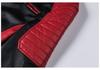 Men's 2026 Retro Patchwork Leather Biker Jacket - Autumn/Winter Stand Collar Fashion