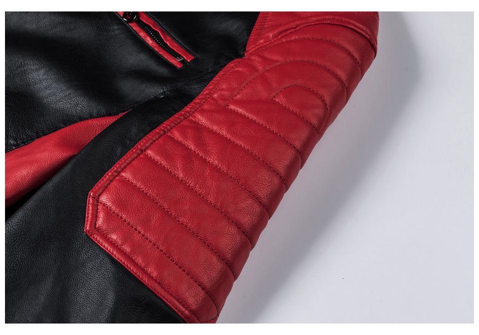 Men's 2026 Retro Patchwork Leather Biker Jacket - Autumn/Winter Stand Collar Fashion
