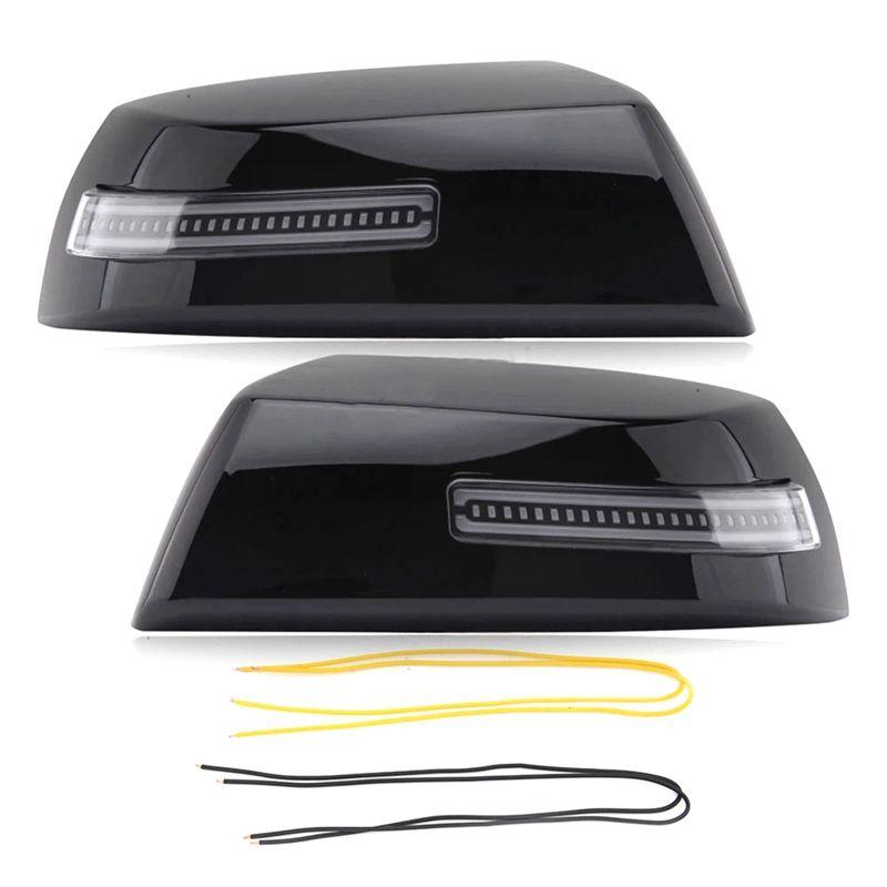 NEW-Rear View Mirror Cover Dynamic Flowing Lights Mirror Covers For Toyota 2007-2020