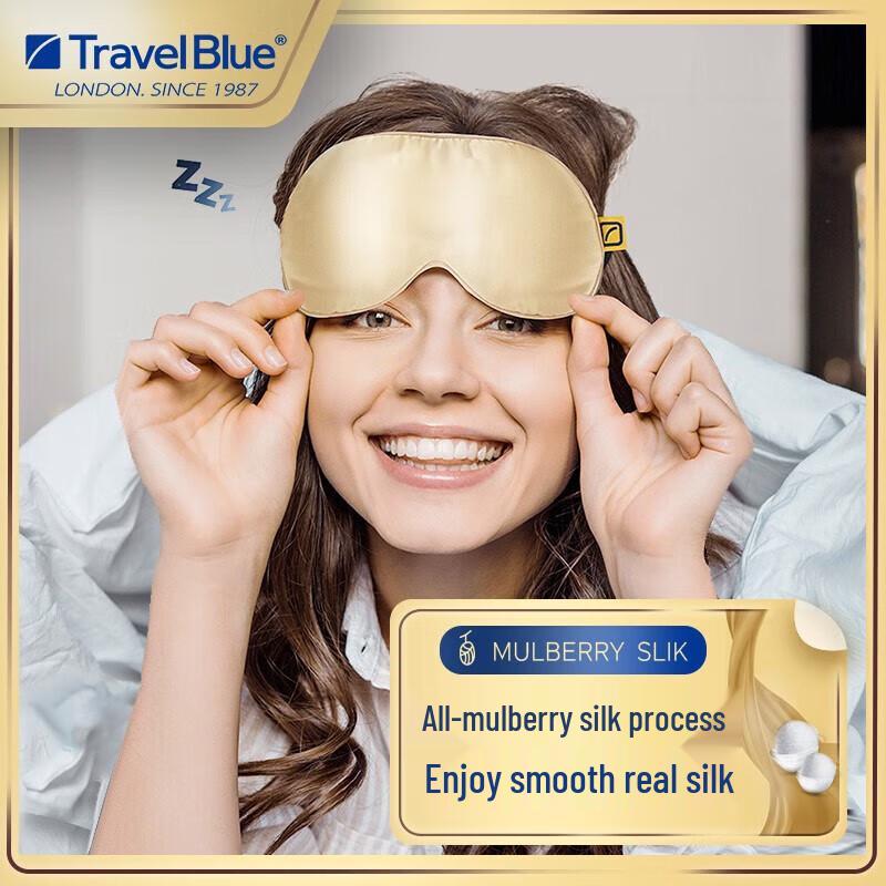 TRAVEL BLUE 100% Silk Sleep Eye Mask