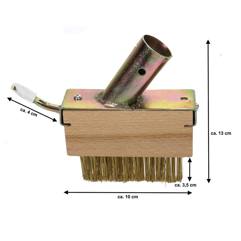 Eco-Friendly Portable Replacement Wire Weeding Brush Extra Hard Copper Plated Wire Long Handle Wooden Floor Brush Household