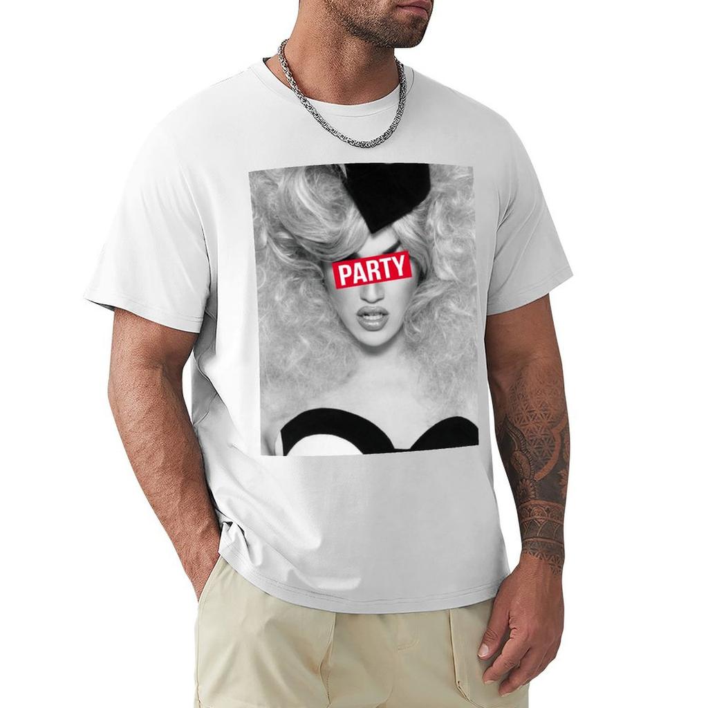 PARTY T-Shirt Sommerkleidung Schwergewichte Anime-Kleidung Hippie-Kleidung Herren weiße T-Shirts