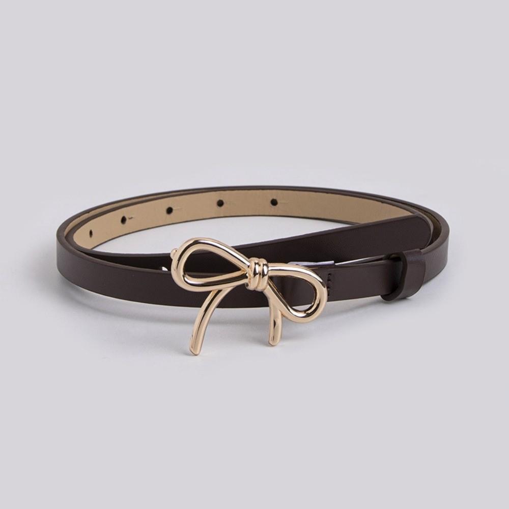 Bow Detail Women Bowknot Buckle Belt Adjustable Thin Belt for Trending Accessory