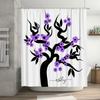 Beautiful Purple Bird Silhouette Shower Curtain for Bathroom Decor Customizable Name Personalization Available On .