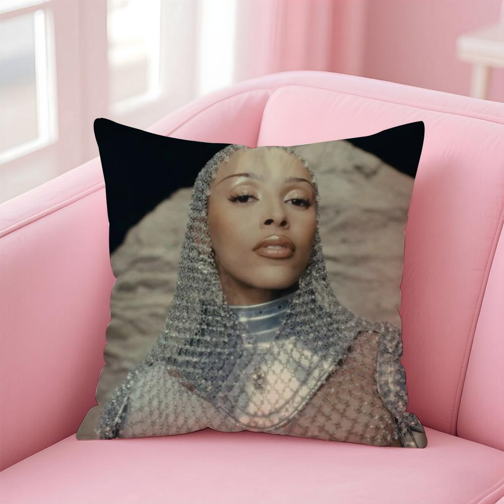 Singer D-Doja CatS Cushion Cover Home & Car Multi-Scene Pillow Cover - Reversible, Soft & Durable for Daily Use