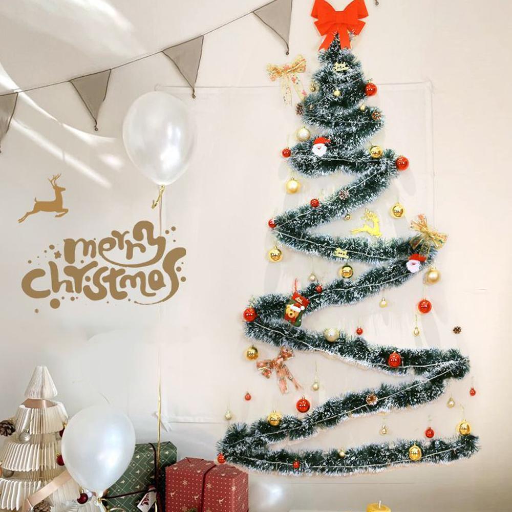 Christmas LED Rattan Garland Decoration For Staircase Fireplace Door Hanging Christmas Ornaments, Xmas Tree Rattan Banner Vine