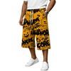 Men's Loose Fit Halloween Print Cargo Shorts with Large Pockets