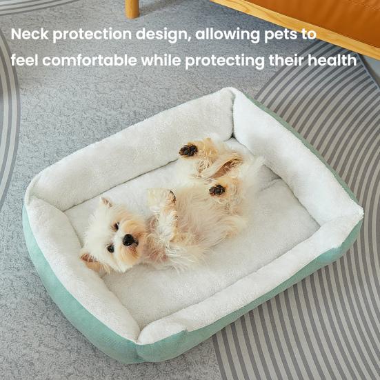Pet Bed Anti-Slip Bottom Thickened Warm Large Dog Nest Spacious Comfortable Rest Space Neck Support Dog Mattress