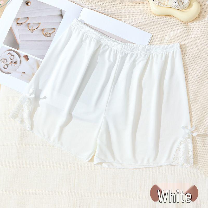 Ice Silk Plus Size Lace Trim Summer Leggings for Women - Anti-Exposure, Lightweight, Versatile Wear One Size